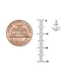 thumbnail image 4 of Sterling Silver Mini Anchor Stud Small Earrings 8x6mm, 4 of 5
