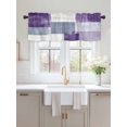 thumbnail image 2 of Valances for Windows Abstract Purple Rod Pocket Cafe Window Treatments Valance Curtains for Kitchen Bathroom Laundry Basement Windows 42"x18", 2 of 9