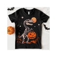 thumbnail image 1 of Halloween T-shirt Kids Halloween Dinosaur Shirt, T-Rex Skeleton Toddler Tee, Cute Halloween Shirt for Boys, Trick or Treat Dino Shirt, 1 of 6