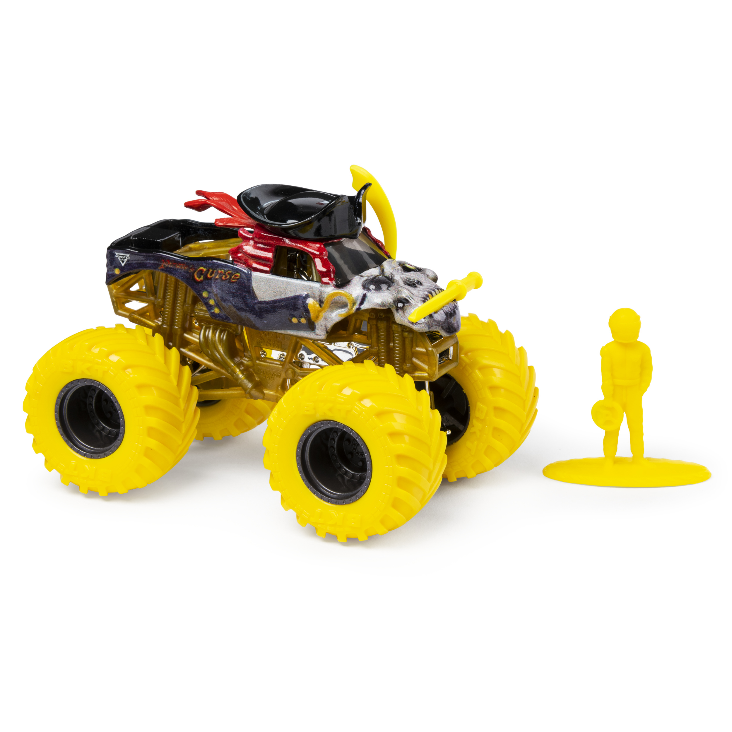 Monster Jam Official Pirate's Curse Monster Truck Die-Cast Vehicle Muddy Mayhem Series 1:64 Scale Truck Play Vehicle