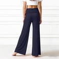 thumbnail image 6 of Coral Fold Over Pants for Girls,Girls Foldable Waist Pleated Yoga Pants Pure Color Wide Leg Loose Casual Trousers For Everyday Comfort(Navy,120), 6 of 6
