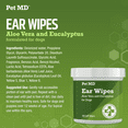 thumbnail image 6 of Pet MD - Dog Ear Cleaner Wipes - Otic Cleanser for Dogs to Stop Ear Itching, and Infections with Aloe and Eucalyptus - 100 Count, 6 of 9