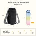 thumbnail image 3 of Soporte para botellas de agua Telena Crossbody 1.2L negro de nylon, 3 of 5