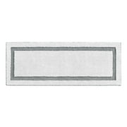 mDesign Large Bath Mat Runner - Non-Skid Bathroom Runner Rug - White/Gray