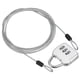 thumbnail image 1 of Candado de combinación de 3 dígitos Uxcell, cable de seguridad de acero de 6.5 pies, candado de cadena de viaje, plateado, 1 of 7