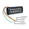 thumbnail image 3 of 1 Pair 4.5" White Amber Dual Row 12-LED Surface Mount Warning Strobe Light Flasher Emergency Vehicle Tow Truck Trailer Van Construction Heavy Equipment 12v 24v, 3 of 9