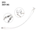 thumbnail image 4 of 2PC/Pack Fishing Line Steel Wire Leader with Snap & Swivels Wire Leadcore Leash, 4 of 8