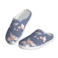 thumbnail image 2 of Lsque Watercolor Flowers Butterfly Pattern Womens Comfort Cotton on Scuff With Memory Foam and Anti-skid Sole Slipper-39/40, 2 of 7
