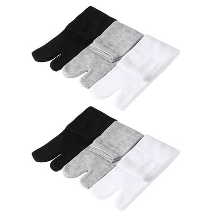 

6 Pairs Delicate Two-finger Sock Breathable Socks Professional Decorative Socks