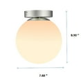 thumbnail image 5 of Better Homes & Gardens 8" Indoor Traditional Semi Flush Mount Ceiling Light, Nickel Finish Glass Shade, 5 of 10