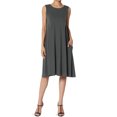 thumbnail image 1 of TheMoogan Women's PLUS Basic Sleeveless Crew Neck Knee Length A-Line Jersey Pocket Swing Dress, 1 of 6