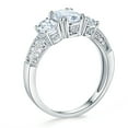 thumbnail image 3 of Wellingsale Ladies 925 Sterling Silver Wedding Engagement Ring - Size 5, 3 of 6