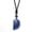 Lapis Lazuli, variant on 1PC Natural Men Women Beads Rope Lover Half Heart Crystal Stone Pendant Necklace-Opal