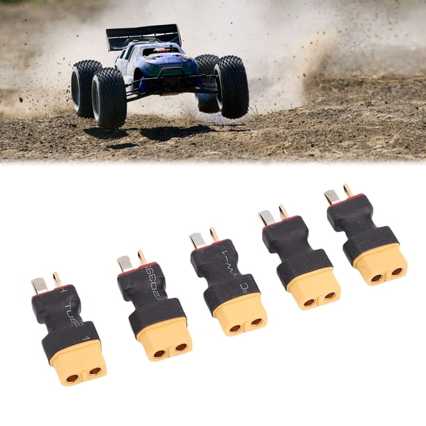 Adaptador 5 Uds Macho XT60 A Macho T Adaptador De Conector Conexión Segura Fácil Instalación Para Cargador De Batería LiPo De Coche RC