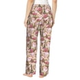 thumbnail image 3 of Goofa Rose Flowers Printed Soft Pajama Pants for Women, Wide Leg Comfy Casual Lounge Yoga Pants-XX-Large, 3 of 9