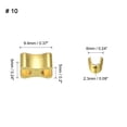 thumbnail image 2 of 16 Sets Zipper Slider Retainers, #10 Top Stoppers & Bottom Stops for Bags Coats Jackets, Gold Tone, 2 of 6