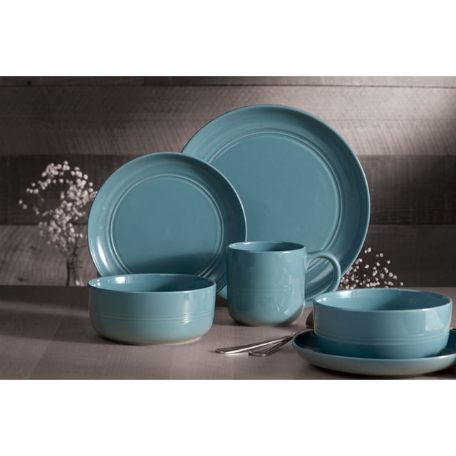 Ensemble de service de table Bleu Gres Ridge de Safdie & Co.