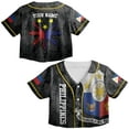 thumbnail image 2 of Lotusprinthandmade Personalized Philippines Crop Top Baseball Jersey for Women XS-XL Multicolor, 2 of 7