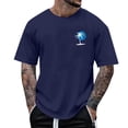 thumbnail image 1 of Tops para hombre, blusas y camisas de manga corta con cuello redondo para hombre, camisetas casuales con estampado de moda para hombre, blusa de manga corta, blusa de poliéster para hombre., 1 of 5
