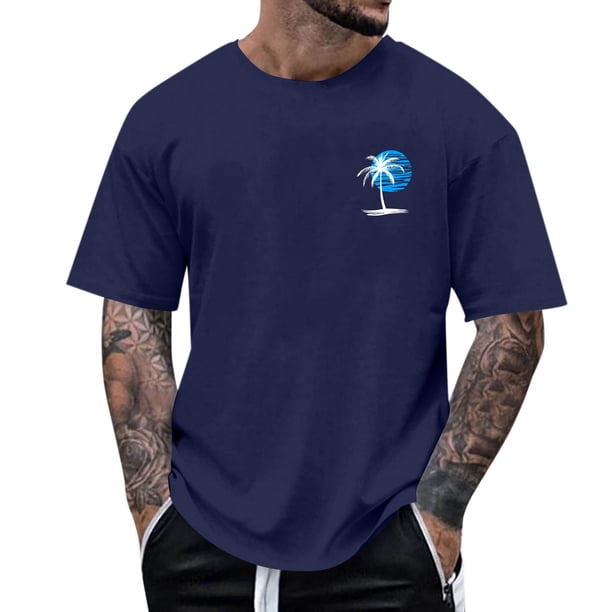 Tops para hombre, blusas y camisas de manga corta con cuello redondo para hombre, camisetas casuales con estampado de moda para hombre, blusa de manga corta, blusa de poliéster para hombre.