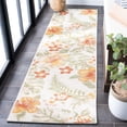 thumbnail image 2 of SAFAVIEH Sunrise Cole Floral Reversible Indoor/Outdoor Runner Rug, Ivory/Rust Sage, 2' x 8', 2 of 9