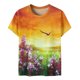 thumbnail image 5 of Camiseta de manga corta suelta con cuello redondo y estampado informal de verano a la moda para mujer Pompotops hkajfhjk465904, 5 of 5