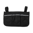 thumbnail image 2 of Beach Chair Armrest Bag, Waterproof Beach Chair Hanging Storage Pouch Arm Rest Magazine Snack Bag with 4 Pockets for Camping Outdoors, Black, 2 of 6