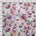 thumbnail image 3 of oneOone Cotton Cambric Fabric Flower Watercolor Printed Craft Fabric BTY 56 Inches Wide, 3 of 4