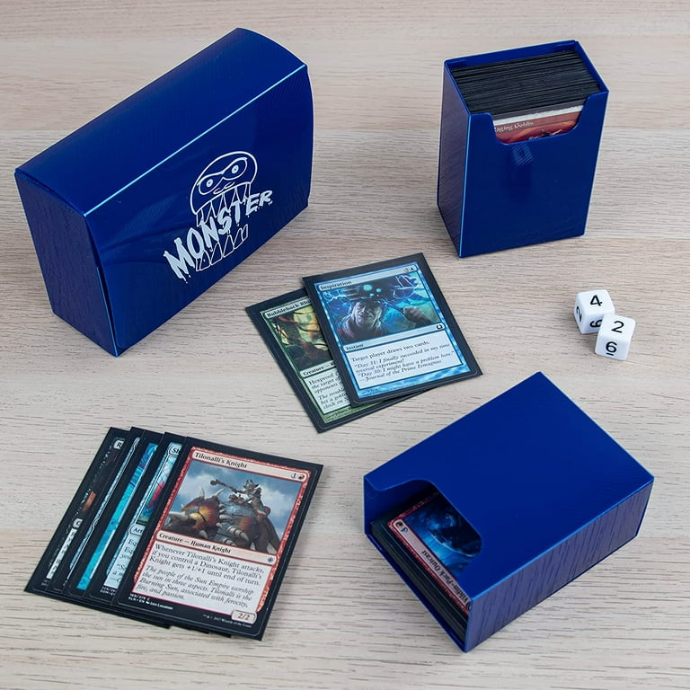 Monster Protectors Trading Card Double Deck Box with Magnet - Blue