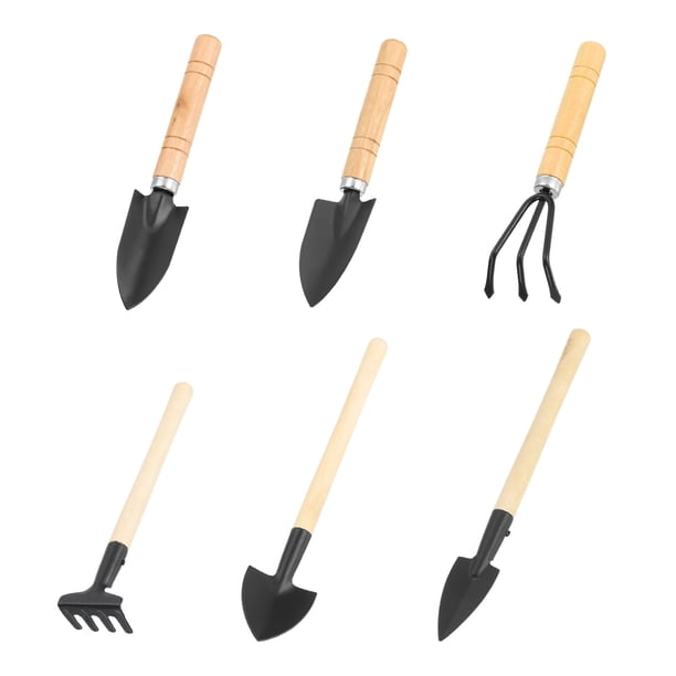 Juego de herramientas de jardín mini Uxcell, pala, pala y herramientas de jardinería suculenta, 6 piezas