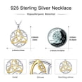 thumbnail image 5 of Midir&Etain Celtic Necklace 925 Sterling Silver Celtic Love Knot Pendant Vintage Trinity Irish Jewelry Good Luck Birthday Gift for Women, 5 of 7