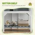 thumbnail image 7 of Tortoise House & Turtle Cage Enclosure with Basking Area, 2-Room Habitat with Viewing Windows, Lamp Holder, Easy Clean Tray & Storage Shelf, 33.3"L Fir Wood Terrarium, 7 of 7
