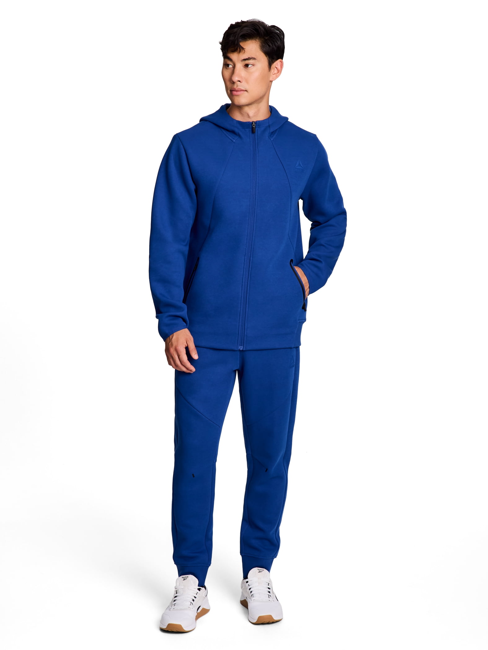 Reebok Men's and Big Men's Momentum Fleece Full Zip Hoodie, Sizes XS-5XL