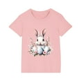 thumbnail image 4 of Riecok Easter Bunny Shirt Toddler Boys Girls Tops Kids Short Sleeve Summer Clothes Boys or Girls Toddler T-Shirt 7 T Pink, 4 of 5