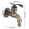 thumbnail image 2 of VONKY Vintage Wash Machine Faucet Zinc Alloy Copper Valve Core Kitchen Bathroom Retro Water Tap, Bronze, 2 of 9