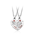 thumbnail image 1 of 2 Pcs Bijoux d'Amitié pour Femmes Pendentif Cœur Lettre Chaîne de Collier, 1 of 8