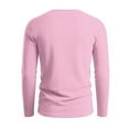 thumbnail image 5 of Men's Casual Solid Color V Neck Pullover Shirt Faddish Long Sleeve Soft Casual Basic T Shirts Lightweight Slim Fit Sports Shirt, 5 of 7