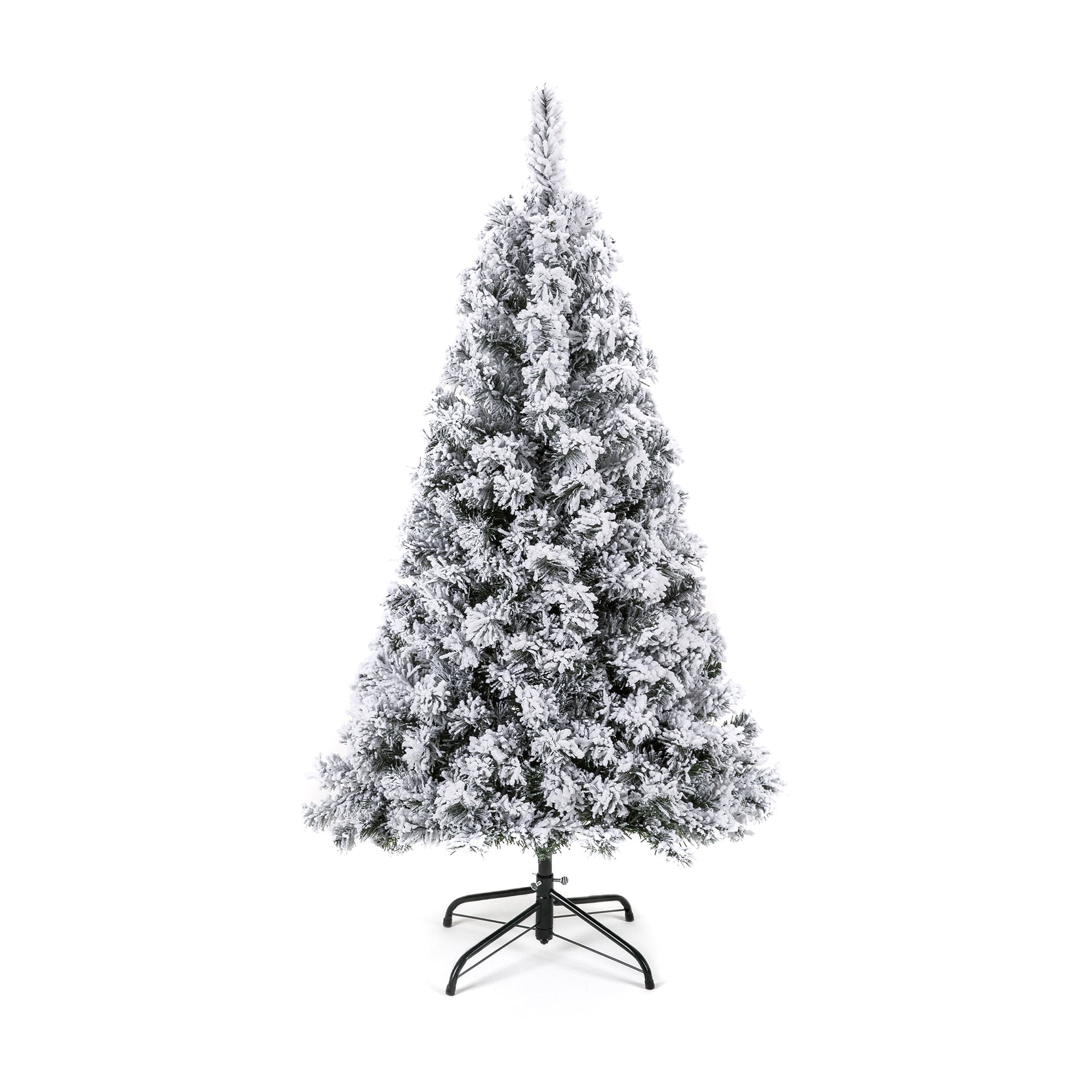 Best Choice Products 4.5ft Snow Flocked Hinged Artificial Pine