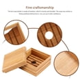 thumbnail image 5 of Caja De Jabón De Bambú, Soporte De Bandeja Para Jabonera De Bambú, Estante De Almacenamiento, Contenedor Artesanal, Accesorios Para Platos De Ducha Y Bañera, Mantiene El Jabón Seco Cateissary  HA017577-00, 5 of 5