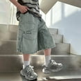 thumbnail image 4 of Boys Jeans Shorts Classic Baggy Denim Shorts with Pockets Boys Shorts Size 5-6 Years, 4 of 9