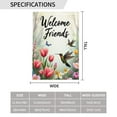 thumbnail image 3 of Spring Summer Hummingbirds Garden Flag Welcome For Hummingbirds Welcome Friends Garden Flag 12×18 In Double Yard Flag Outdoor Farmhouse Decoration Home Festival Gazebo Terrace Mother's Day, 3 of 6