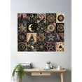 thumbnail image 2 of Witchy Whimsigoth Patchwork Poster Wall Art, Modern Wall Decor For Living Room Bedroom, 16x24 UNFRAMED, 2 of 3