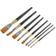 thumbnail image 2 of M Buder Set de 8 Pinceles de Pintura Acrílica Mango Ergonómico Cerdas de Nylon Suaves Resistente al Agua Negro y Dorado para Arte Escuela y Hogar (23 cm / 9.06 inches), 2 of 9
