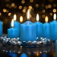 thumbnail image 4 of NestE - 12 Pack 2x3 Hand Poured Dripless Pillar Candles, Soy Candles, Non-Toxic, Unscented, Smokeless, for Power Outages & Emergency (Blue), 4 of 16