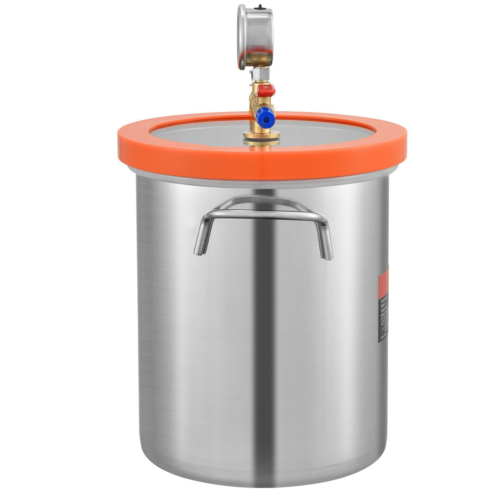 3 Gallon Vacuum Chamber with Glass Lid, 304 Stainless Steel for Resin & Silicone Degassing