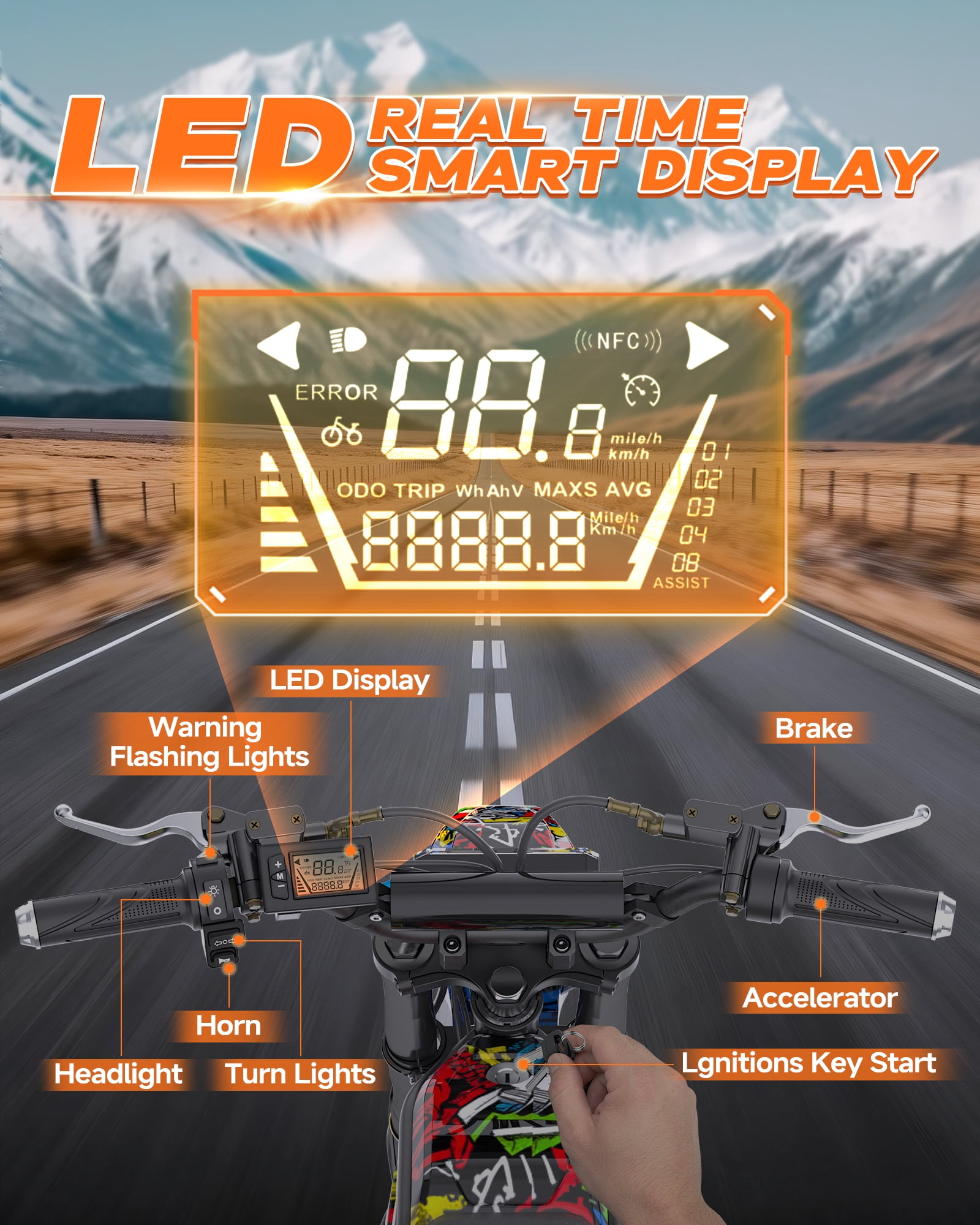 QNUT Electric Dirt Bike for Teens Adults, 3000W 38MPH Electric-Motorcycle Fat Tire with 48V 21Ah Battery E Dirt Bike 200Nm Dual Hydraulic Brakes Full Suspension Off-Road Ebike for 13+ UL2849 Listed