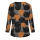 thumbnail image 4 of Moda mujer manga larga con cuello en V blusa de Halloween cremallera otoño casual Pullover Tops Fridja  fjkfkj3735, 4 of 5