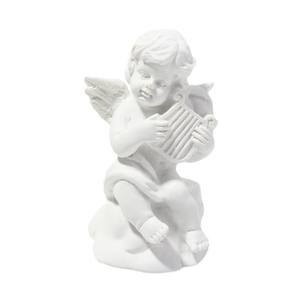 Estatua de ángel pequeño, adorno artesanal, linda figura de ángel bebé de resina pequeña para Estilo B