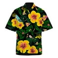 thumbnail image 1 of Camisa De Botones Para Hombre Camisa de manga corta con estampado digital 3d de ocio de tendencia de moda de playa de turismo de vacaciones de verano para hombres (Black, 3XL), 1 of 4