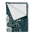 thumbnail image 2 of Anchor Soft Flannel Fleece Throw Blanket, Hand Drawn Hipster Design with an Anchor and Lettering on Grunge Background, Cozy Plush for Indoor and Outdoor Use, 50" x 60", Dark Blue White, by Ambesonne, 2 of 5